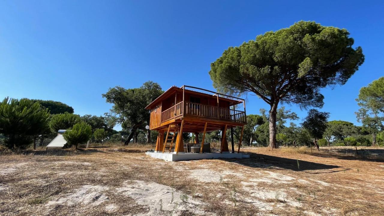 Suspended Wooden House - Monte Da Cortica Villa Águas de Moura Eksteriør billede