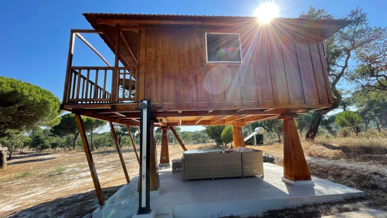 Suspended Wooden House - Monte Da Cortica Villa Águas de Moura Eksteriør billede